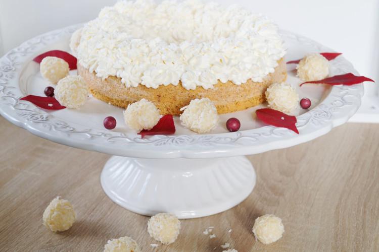 Rezeptbild: Mandelkuchen mit Cheesecake Topping