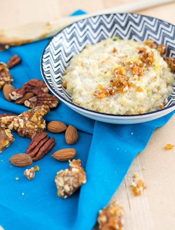 Rezeptbild: Milchquinoa mit Orangen-Nuss-Karamell