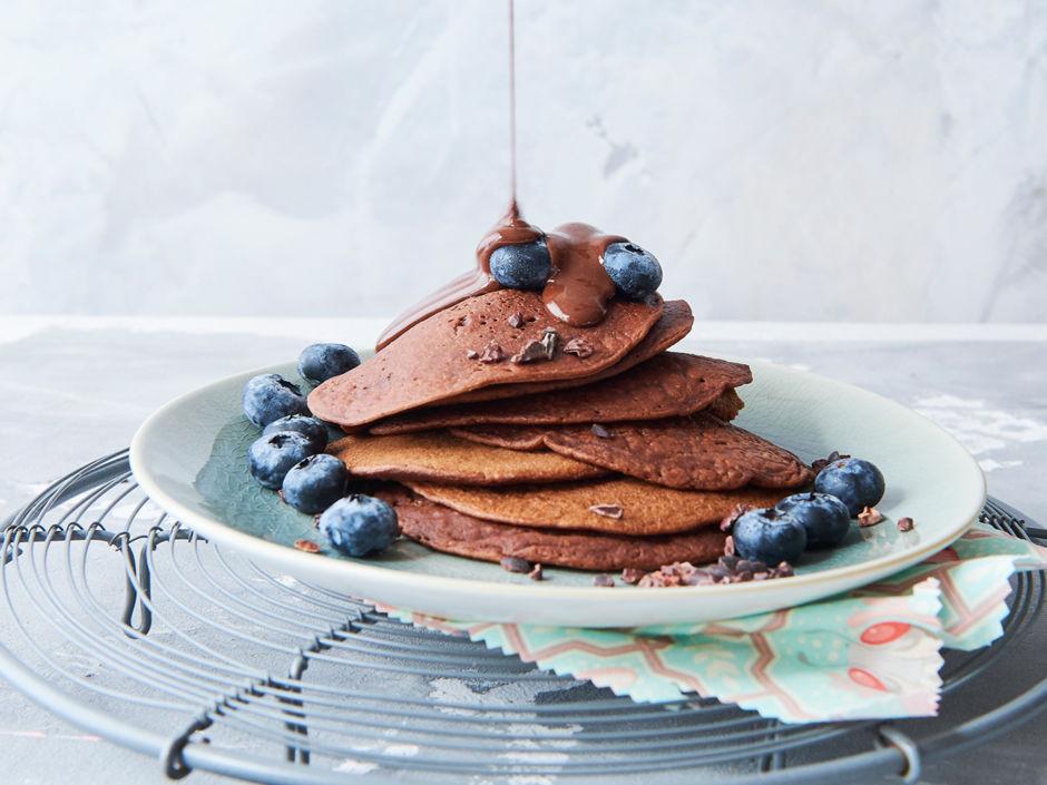 Rezeptbild: Schoko-Pancakes ohne Haushaltszucker