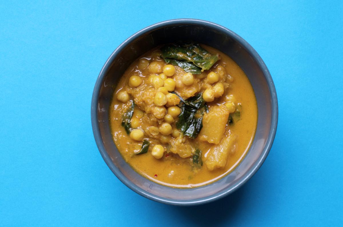 Rezeptbild: Kichererbsencurry mit Muskatkürbis