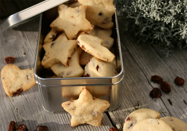 Rezeptbild: Cranberry Shortbread mit Dinkelmehl