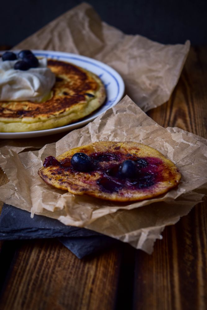 Rezeptbild: Blaubeer Pancakes