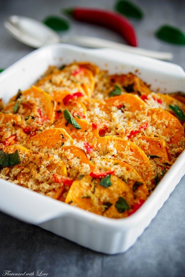 Rezeptbild: Salbei-Süßkartoffel mit Chili-Crumble