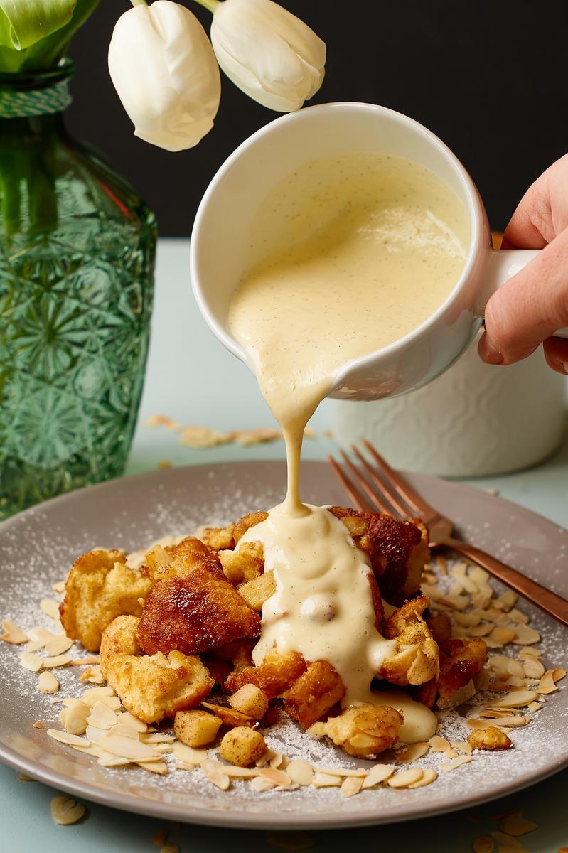 Rezeptbild: Apfelschmarrn mit Vanillesauce