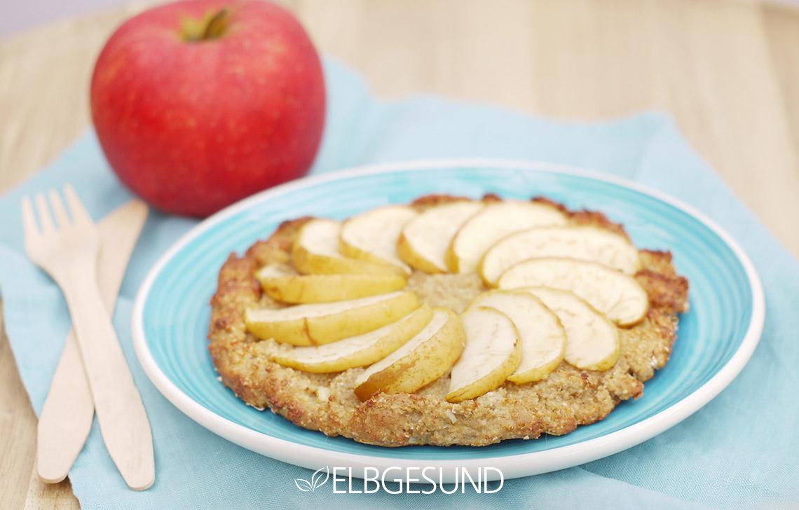 Rezeptbild: Kuchengenuss ohne Reue: himmlische Apfel-Pizza