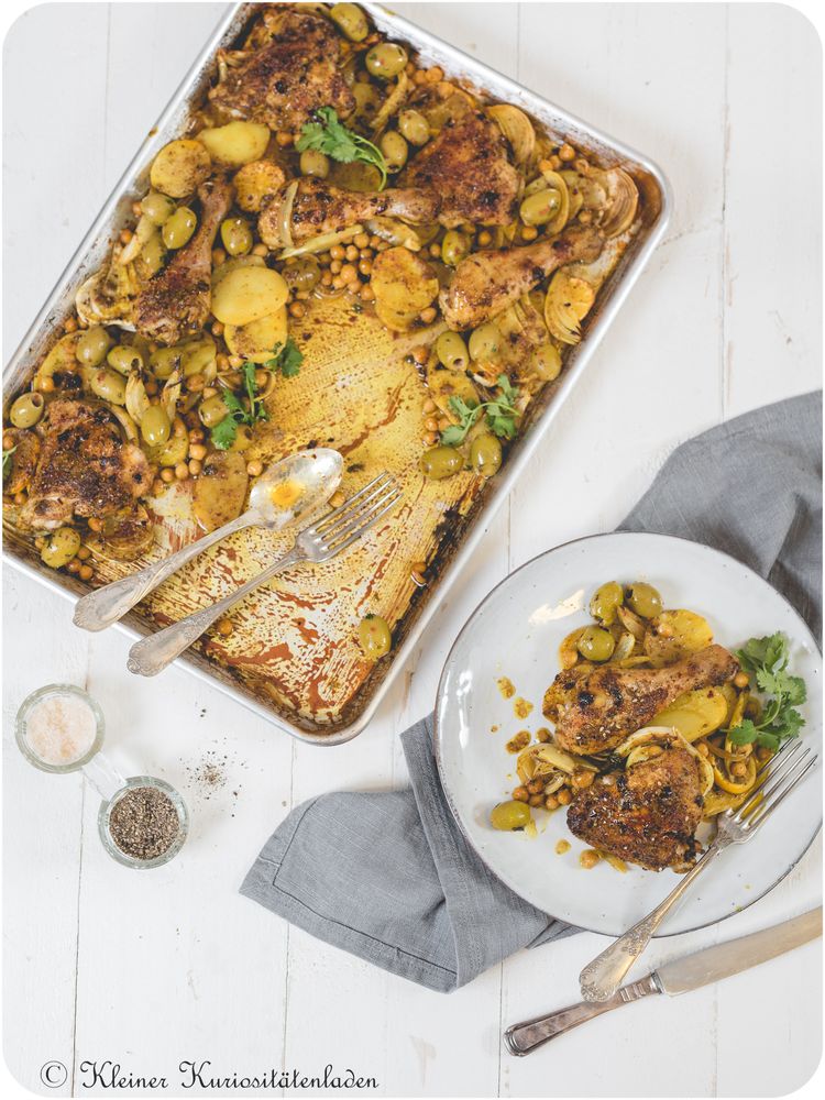 Rezeptbild: Marokkanisches Hähnchen vom Blech