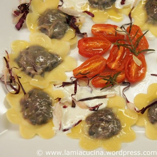 Rezeptbild: Ravioli von geschmortem Radicchio Trevisano