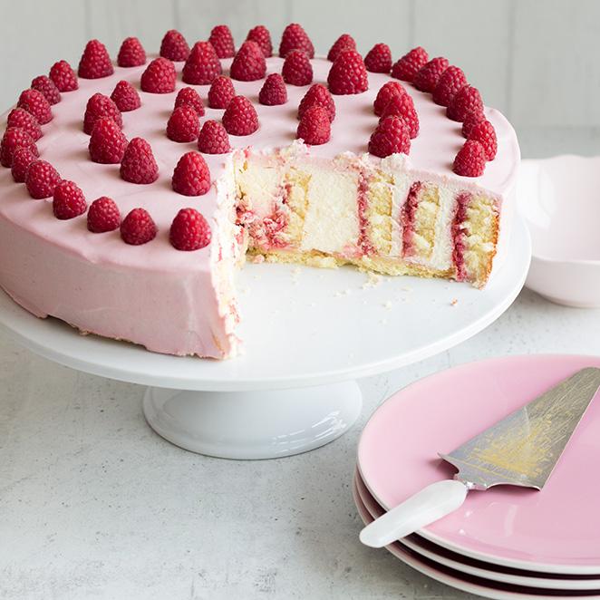 Rezeptbild: La vie en rose Himbeertorte