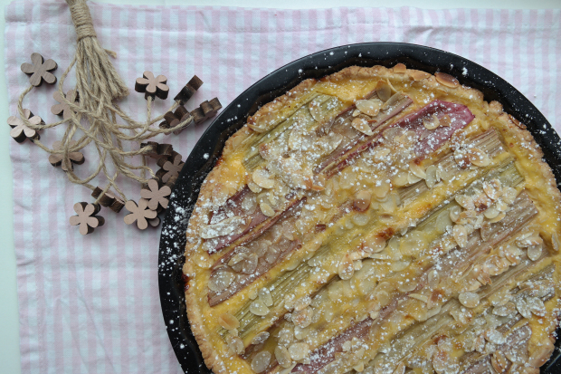 Rezeptbild: Rhabarber-Mandel Tarte