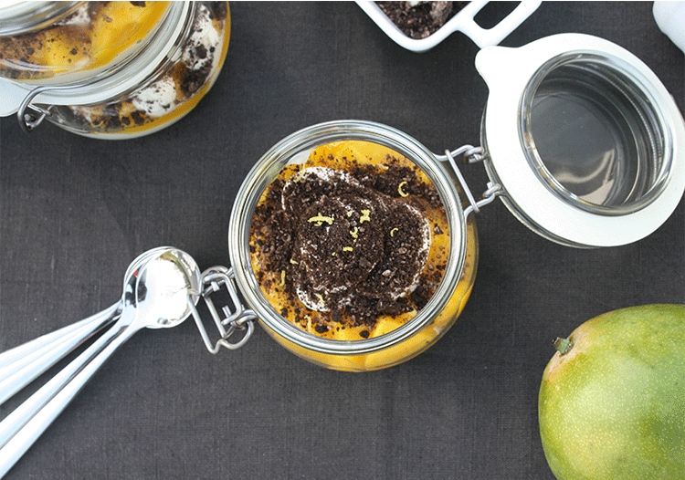 Rezeptbild: Mango Mascarpone Dessert mit Oreo