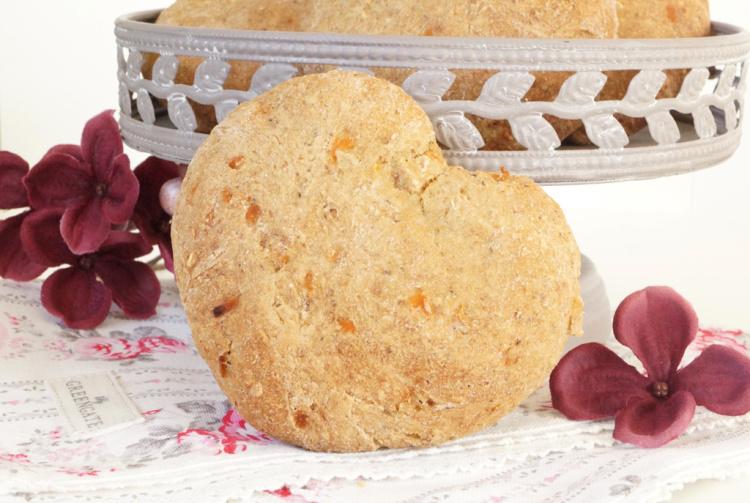 Rezeptbild: Frühstücksherzen mit Karotten und Amaranth 