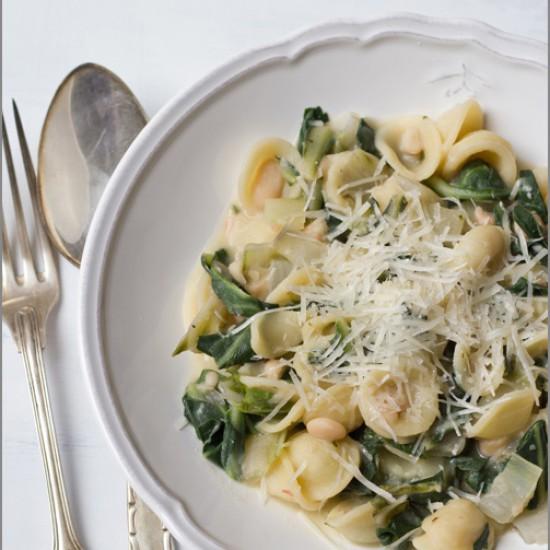Rezeptbild: Orecchiette mit Mangold und weißen Bohnen