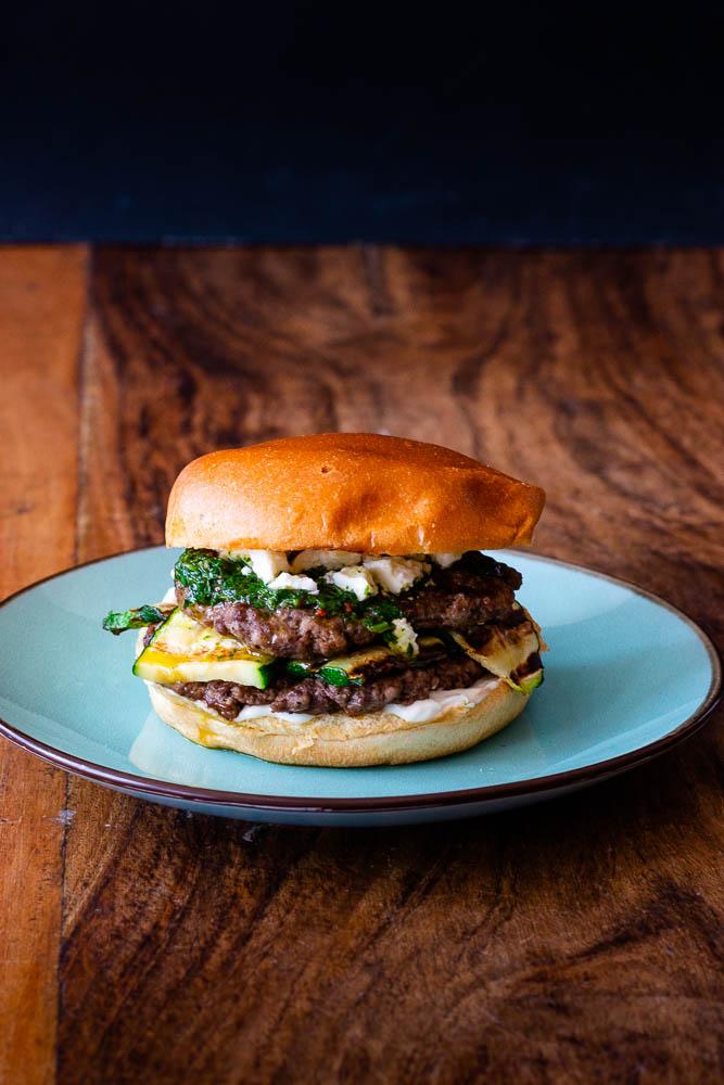 Rezeptbild: Zucchini Feta Burger