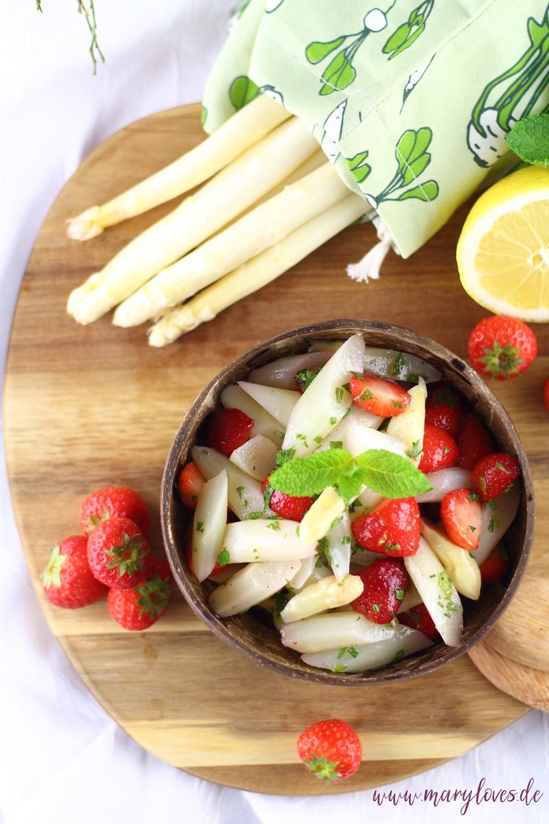 Rezeptbild: Leichter Spargel-Erdbeersalat mit frischer Minze