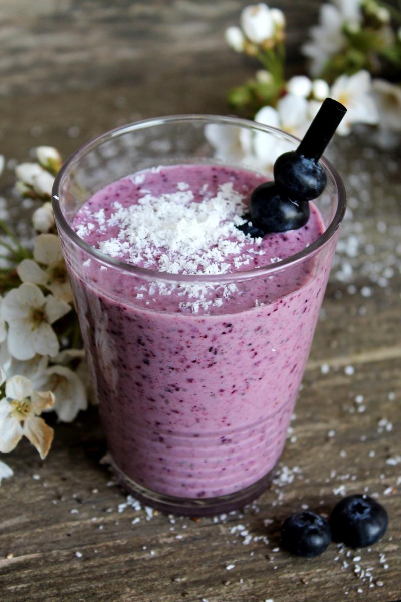 Rezeptbild: Heidelbeer-Kokos-Drink