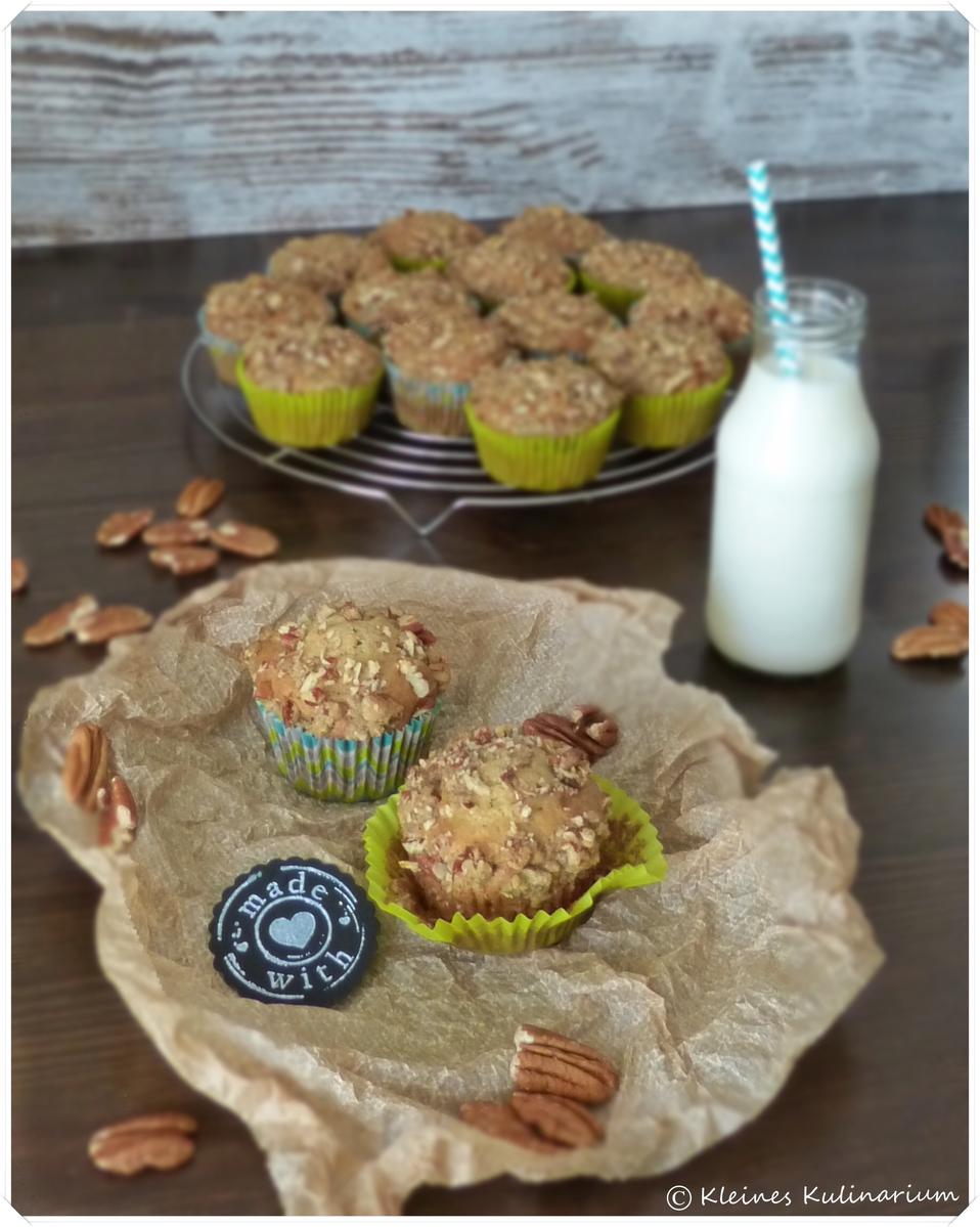 Rezeptbild: Bananen Muffins mit Pekan Crunch