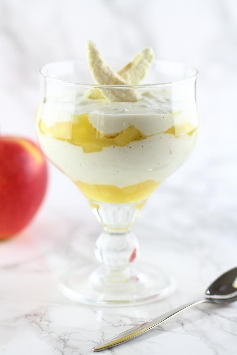 Rezeptbild: Apfel-Vanille-Quarkspeise mit natürlicher Süße
