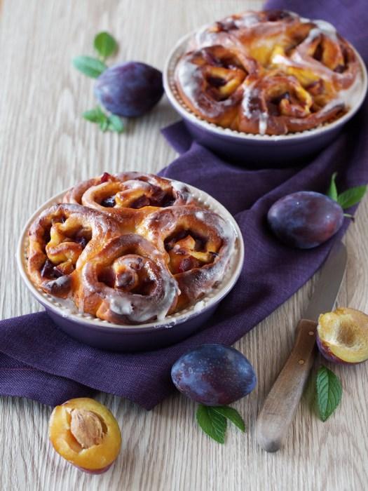 Rezeptbild: Süßkartoffel-Zimtschnecken mit Pflaumen