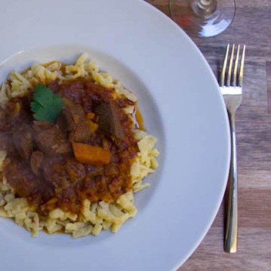 Rezeptbild: Hirschgulasch