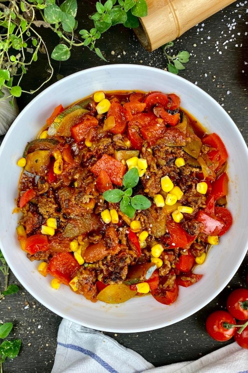 Rezeptbild: Gemische mediterrane Gemüsepfanne