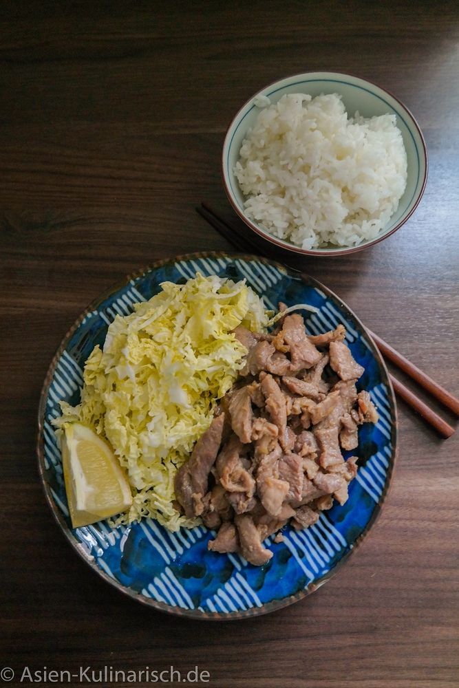 Rezeptbild: Sogayaki - mit Ingwer marniertes Schweinefleisch