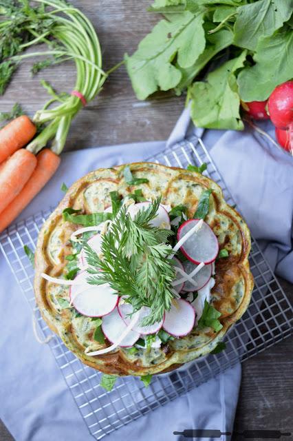 Rezeptbild: pikante Waffeltorte