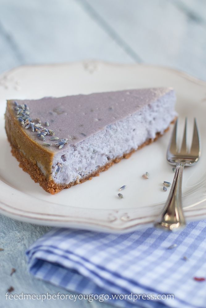 Rezeptbild: Lavendel-Cheesecake mit weißer Schokolade