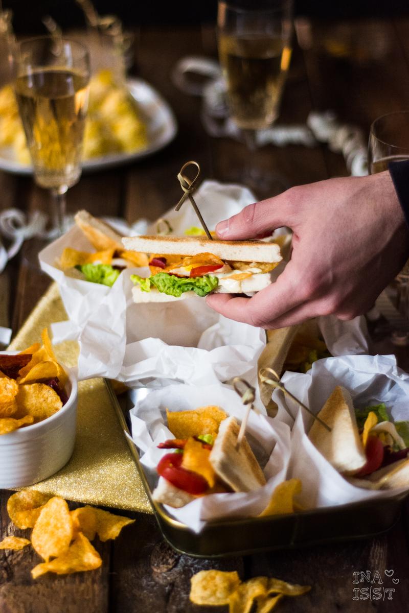 Rezeptbild: Mini Clubsandwiches mit Chips Layer