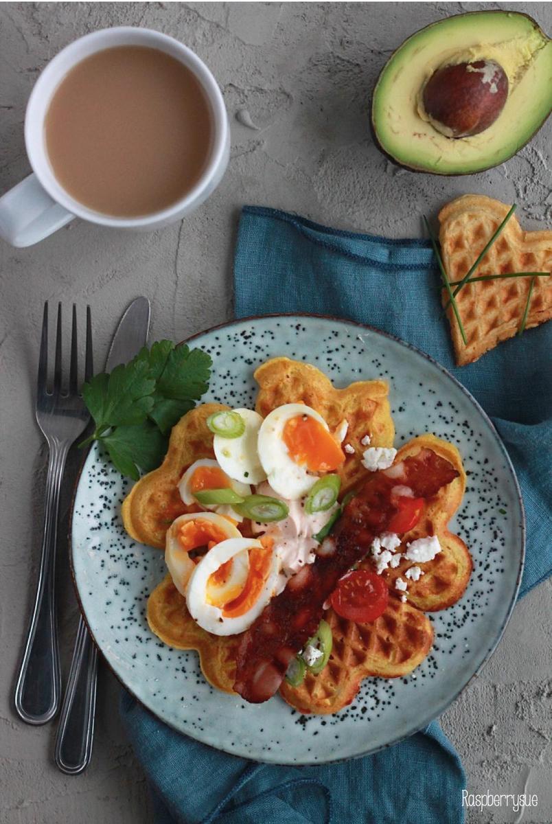 Rezeptbild: Herzhafte Käse-Curry-Waffeln