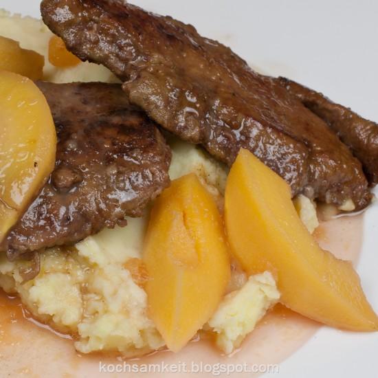 Rezeptbild: Kalbsleber und geschmorte Quitten