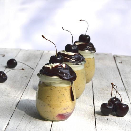 Rezeptbild: Wattleseed Mousse mit Schoko-Kaffee Sauce
