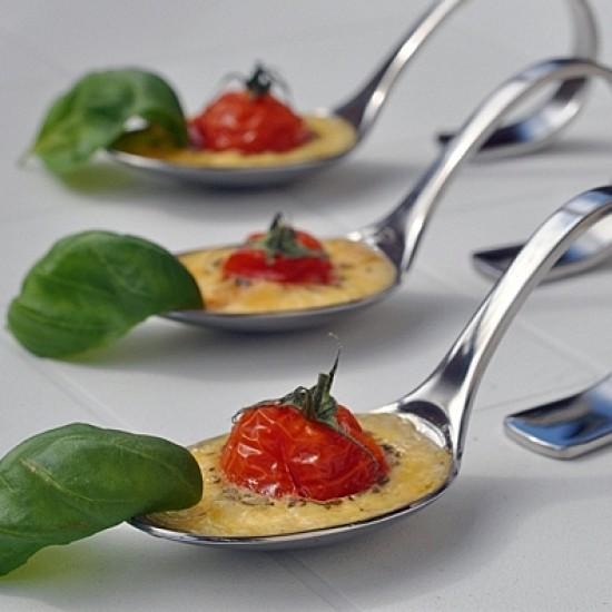 Rezeptbild: Salzige Crèmes brûlées mit Tomaten