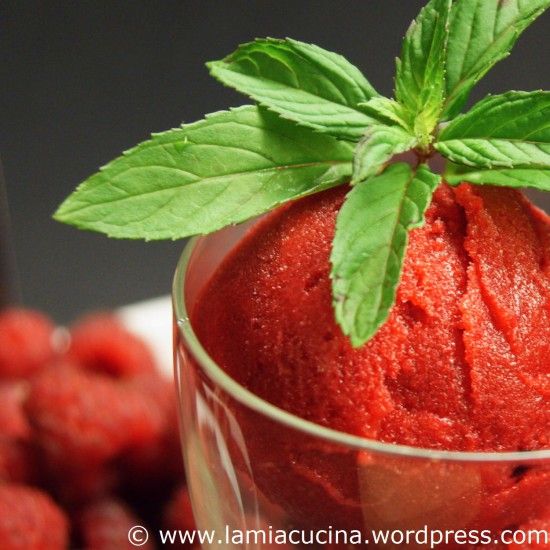 Rezeptbild: Himbeersorbet Rothschild