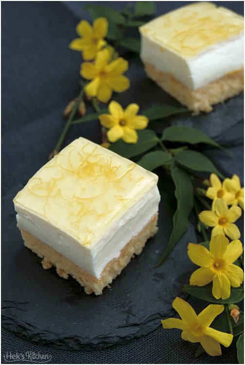 Rezeptbild: Zitronenschnitten mit Joghurtcreme