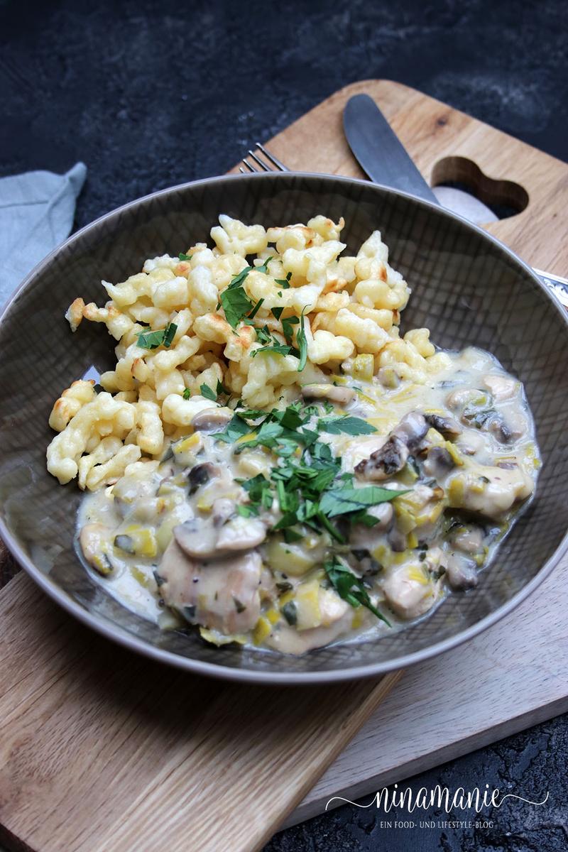 Rezeptbild: Hähnchen-Geschnetzeltes mit Spätzle
