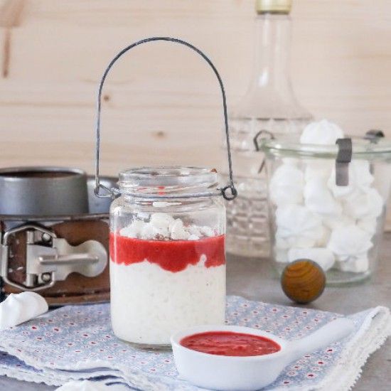 Rezeptbild: Milchreis mit Erdbeersoße