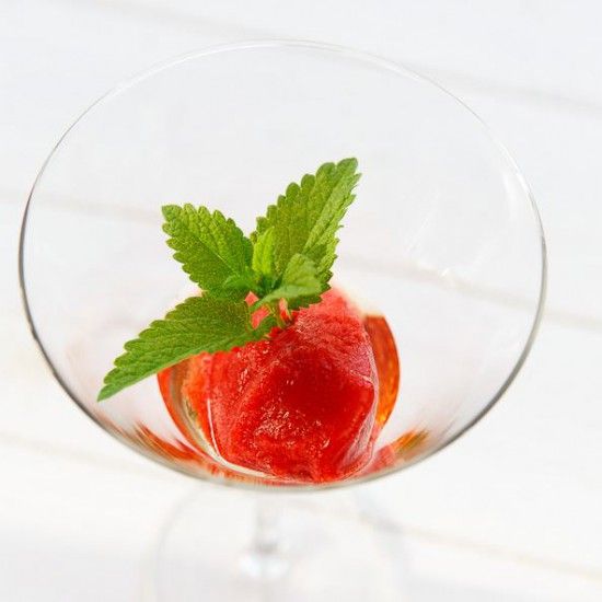 Rezeptbild: Erdbeer-Sorbet