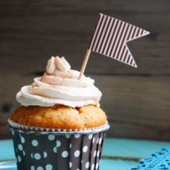 Rezeptbild: White chocolate pumpkin cupcakes