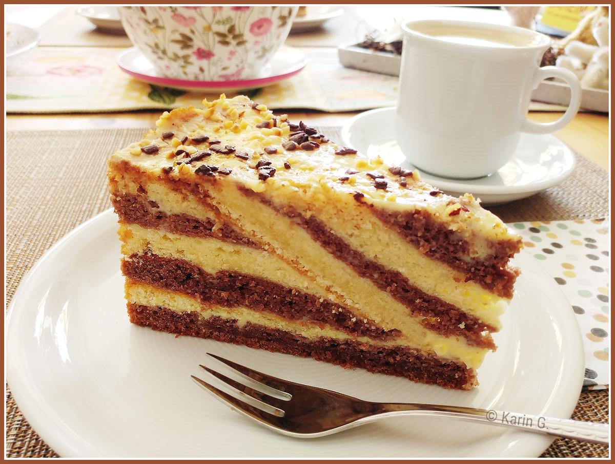 Rezeptbild: meine Zebratorte "ganz anders" und neu interpretiert