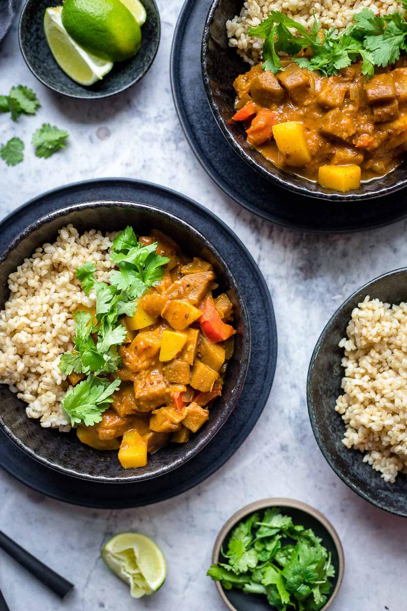 Rezeptbild: Auberginen Kartoffel Curry