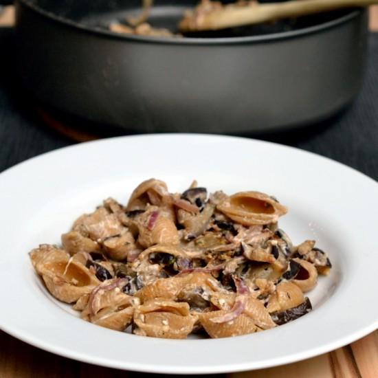Rezeptbild: Pasta mit Aubergine und Feta