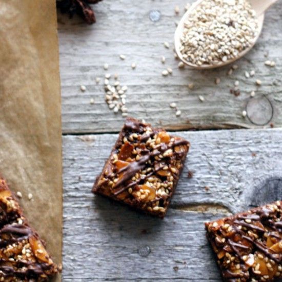 Rezeptbild: Schoko-Sesam-Florentiner