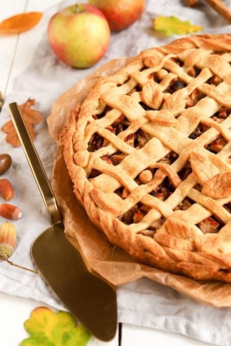 Rezeptbild: Apple Pie mit Mürbeteig-Gitter