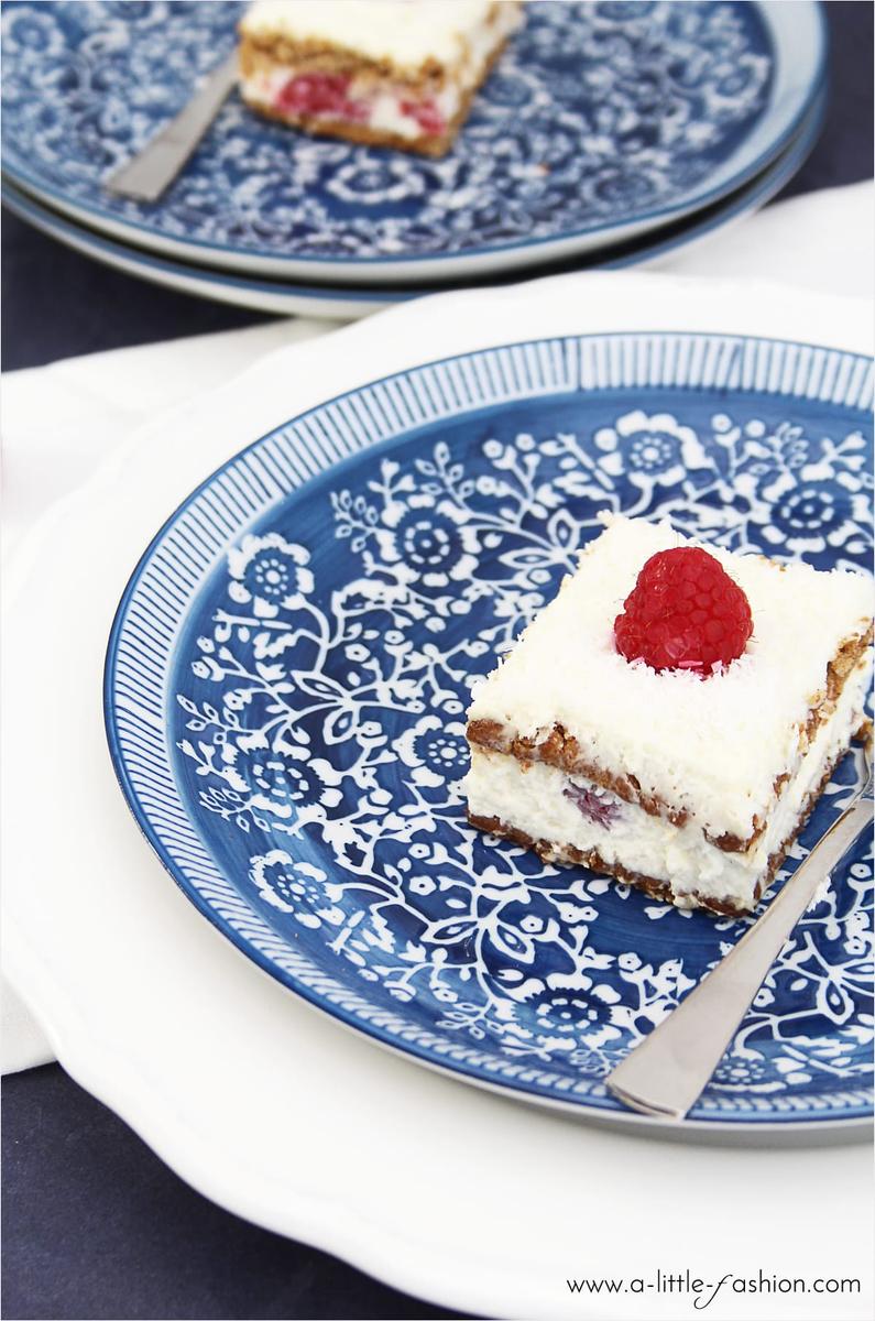 Rezeptbild: Schnelle Butterkeks-Quark-Schnitten