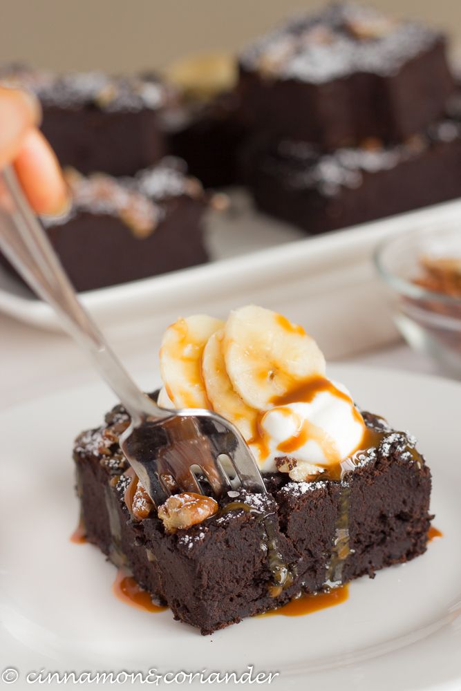 Rezeptbild: Vegane Brownies mit schwarzen Bohnen & Banane {Zuckerfrei}