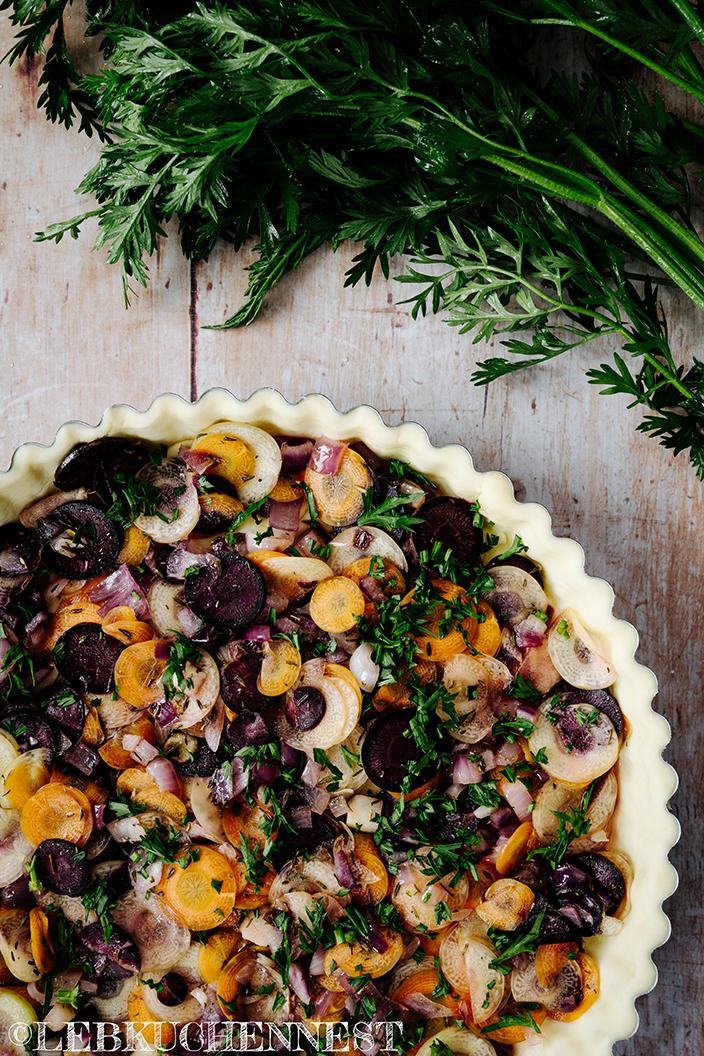 Rezeptbild: Querbeet Karottenquiche