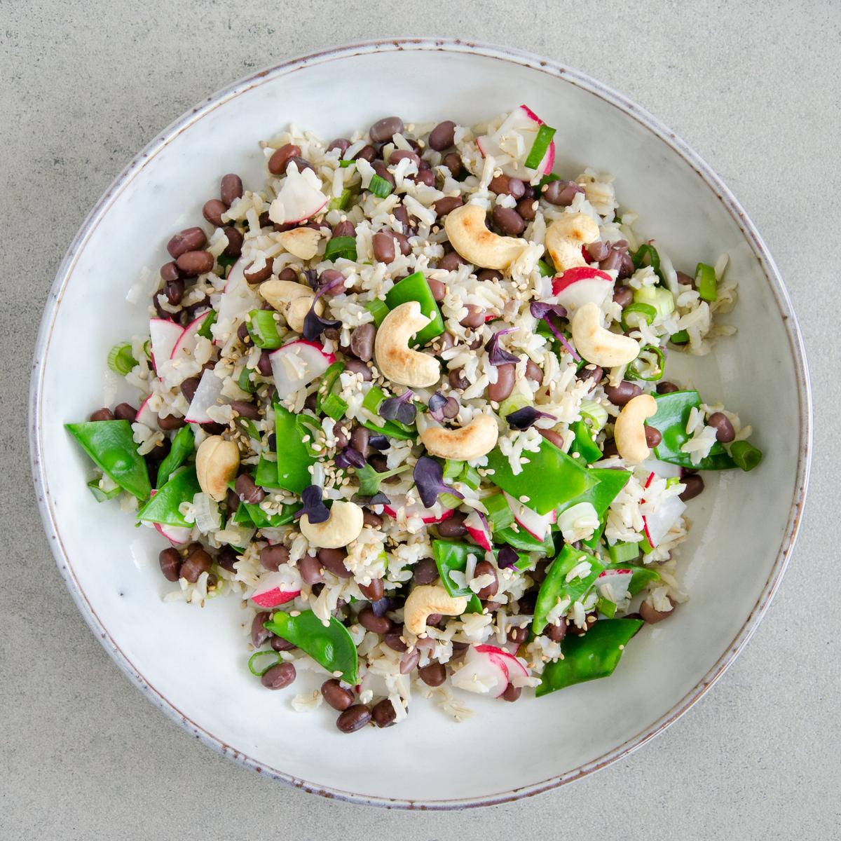 Rezeptbild: Reissalat mit Azukibohnen