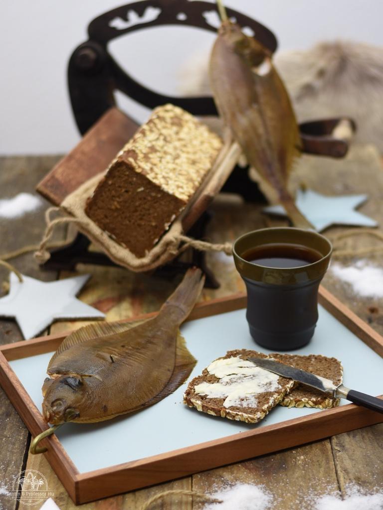 Rezeptbild: Gebratener Bakskuld auf Roggenbrot