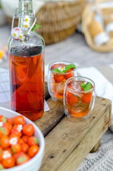 Rezeptbild: Fruchtige Erdbeerlimonad