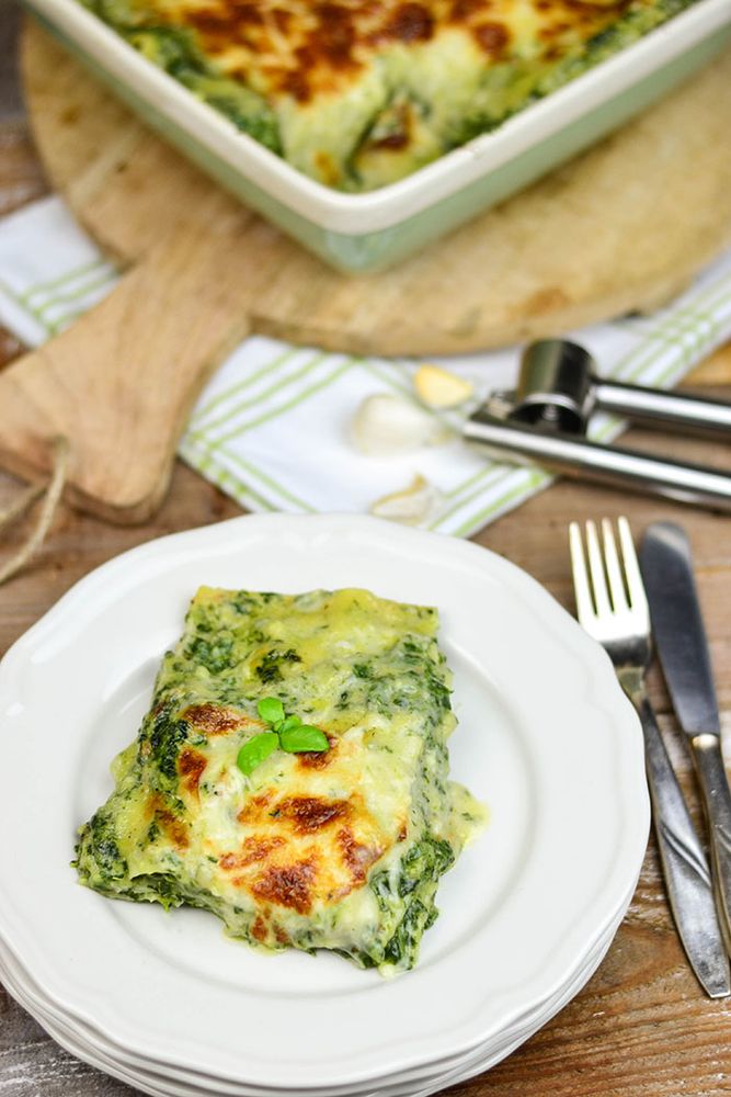 Rezeptbild: Spinat Gorgonzola Lasagne